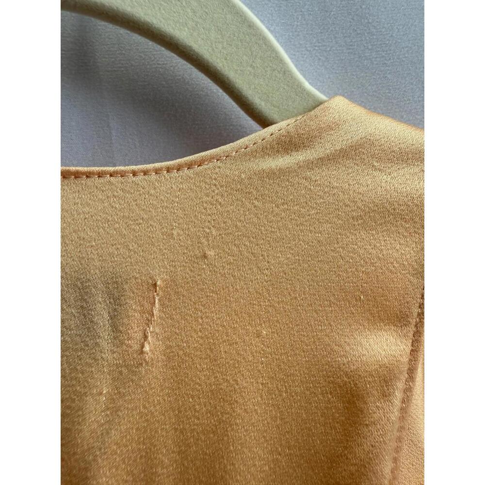 Rosetta Getty x RTR Peach Twist Back Shift Dress Size 6 with Fabric Pull - Picture 10 of 11